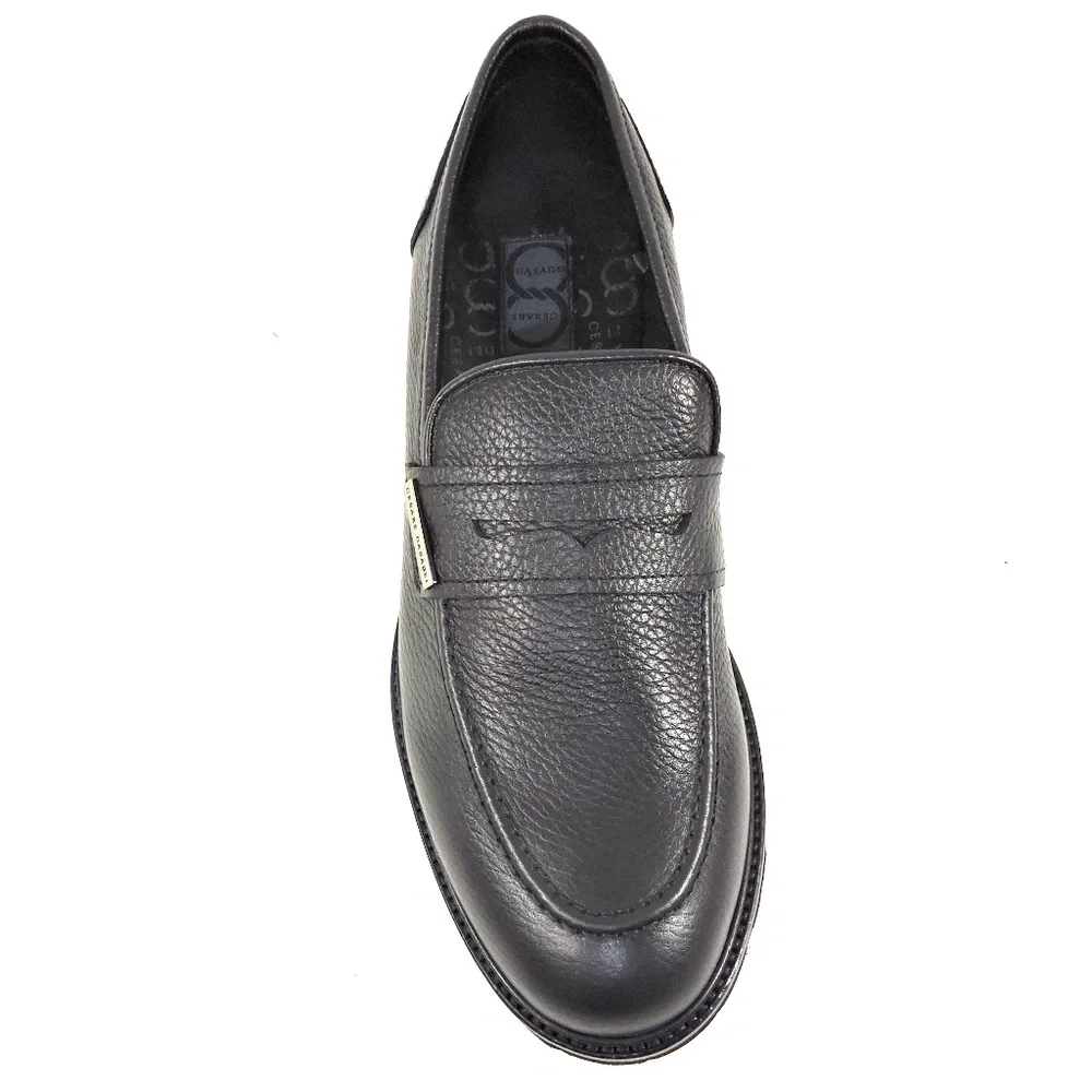 CASADEI 🇮🇹 MEN'S BLACK SOFT LEATHER COMFORT LOAFERS - Picture 6 of 8
